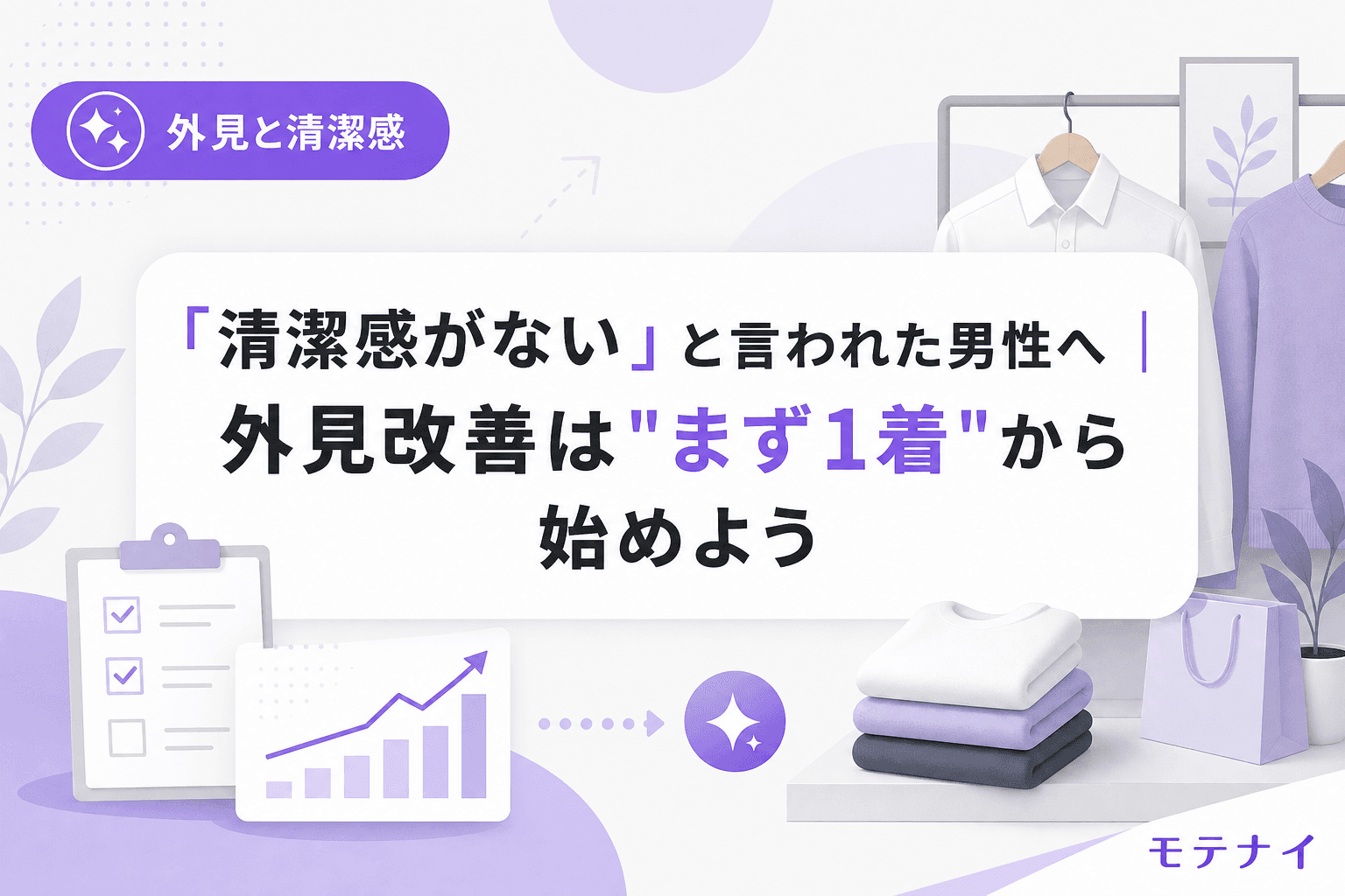 「清潔感がない」と言われた男性へ|外見改善は"まず1着"から始めよう